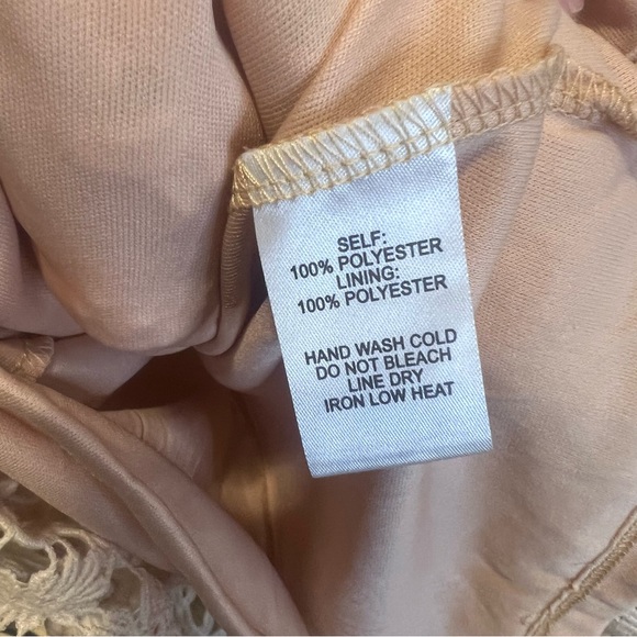 Lulus pale blush lace crotchet ruffle mini sleeveless dress - Picture 7 of 10